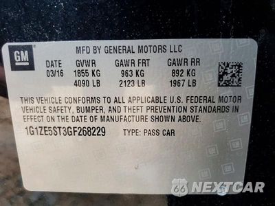 Zdjęcie 13 z 13 samochodu: 2016 CHEVROLET MALIBU LT VIN:1G1ZE5ST3GF268229 - miniatura