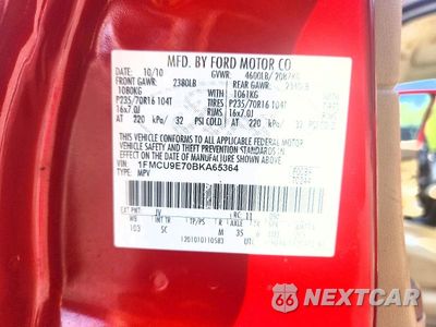 Zdjęcie 13 z 13 samochodu: 2011 FORD ESCAPE LIMITED VIN:1FMCU9E70BKA65364 - miniatura