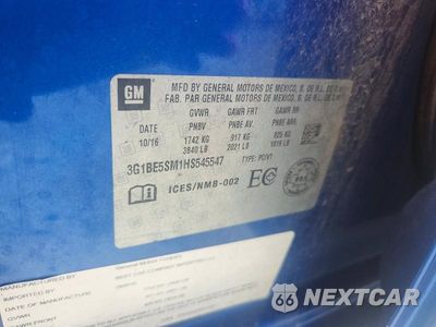 Zdjęcie 12 z 12 samochodu: 2017 CHEVROLET CRUZE LT VIN:3G1BE5SM1HS545547 - miniatura