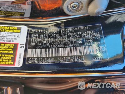 Zdjęcie 12 z 12 samochodu: 2018 TOYOTA CAMRY LE VIN:4T1B11HK0JU107864 - miniatura