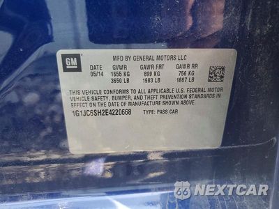 Zdjęcie 12 z 12 samochodu: 2014 CHEVROLET SONIC LT VIN:1G1JC6SH2E4220668 - miniatura