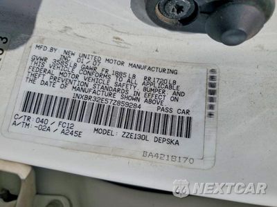 Zdjęcie 12 z 12 samochodu: 2007 TOYOTA COROLLA S VIN:1NXBR32E57Z859284 - miniatura