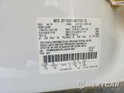 Zdjęcie 13 z 13 samochodu: 2020 FORD EXPLORER XLT VIN:1FMSK8DH7LGA41461 - miniatura