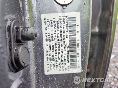 Zdjęcie 12 z 12 samochodu: 2012 HONDA CIVIC LX VIN:19XFB2F53CE371037 - miniatura