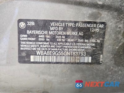 Zdjęcie 12 z 12 samochodu: 2016 BMW 328 I SULEV VIN:WBA8E9G55GNT83793 - miniatura