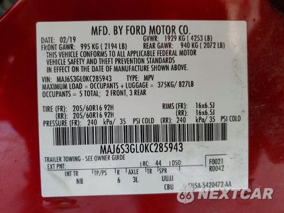 Zdjęcie 13 z 13 samochodu: 2019 FORD ECOSPORT SE VIN:MAJ6S3GL0KC285943 - miniatura