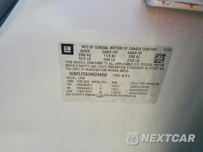 Zdjęcie 13 z 13 samochodu: 2017 CHEVROLET EQUINOX LT VIN:2GNFLFEK9H6244092 - miniatura