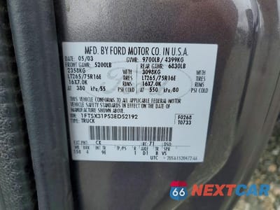 Zdjęcie 12 z 12 samochodu: 2003 FORD F-350 SUPER DUTY VIN:1FTSX31P53ED52192 - miniatura