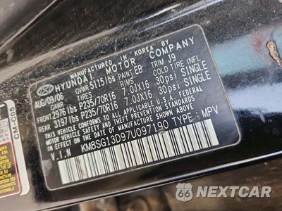 Zdjęcie 13 z 13 samochodu: 2007 HYUNDAI SANTA FE GLS VIN:KM8SG13D97U097190 - miniatura