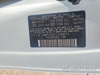 Zdjęcie 12 z 12 samochodu: 2012 HYUNDAI VELOSTER BASE VIN:KMHTC6AD7CU068572 - miniatura