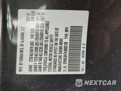 Zdjęcie 13 z 13 samochodu: 2018 HONDA ODYSSEY EXL VIN:5FNRL6H74JB082109 - miniatura