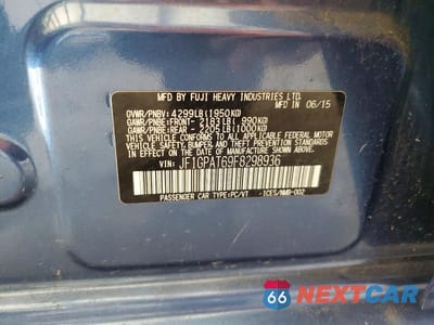Zdjęcie 14 z 14 samochodu: 2015 SUBARU IMPREZA SPORT VIN:JF1GPAT69F8298936 - miniatura