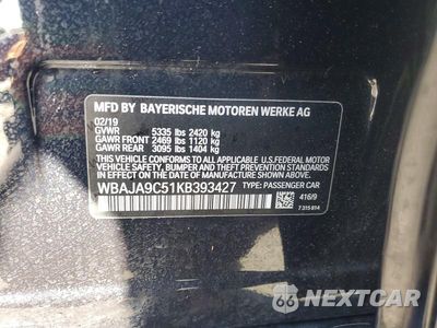 Zdjęcie 13 z 13 samochodu: 2019 BMW 530E VIN:WBAJA9C51KB393427 - miniatura