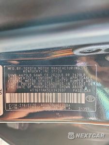 Zdjęcie 12 z 12 samochodu: 2020 TOYOTA CAMRY SE NIGHTSHADE VIN:4T1G11AK5LU342697 - miniatura