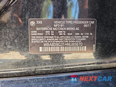 Zdjęcie 12 z 12 samochodu: 2017 BMW 330 XI VIN:WBA8D9G31HNU65670 - miniatura