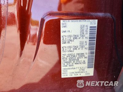 Zdjęcie 12 z 12 samochodu: 2016 NISSAN FRONTIER SV VIN:1N6AD0EV9GN773217 - miniatura