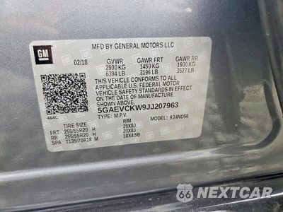 Zdjęcie 13 z 13 samochodu: 2018 BUICK ENCLAVE AVENIR VIN:5GAEVCKW9JJ207963 - miniatura