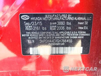 Zdjęcie 12 z 12 samochodu: 2016 HYUNDAI ELANTRA SE VIN:5NPDH4AEXGH766455 - miniatura