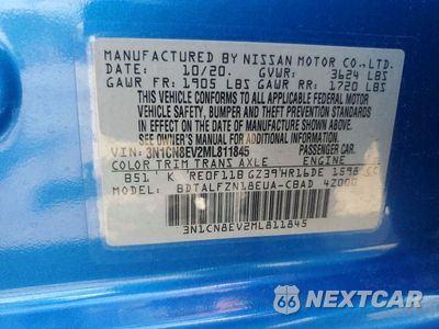 Zdjęcie 13 z 13 samochodu: 2021 NISSAN VERSA SV VIN:3N1CN8EV2ML811845 - miniatura