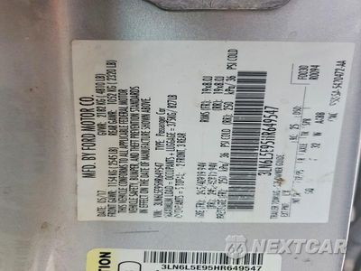 Zdjęcie 12 z 12 samochodu: 2017 LINCOLN MKZ RESERVE VIN:3LN6L5E95HR649547 - miniatura