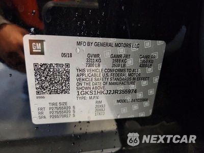 Zdjęcie 13 z 13 samochodu: 2018 GMC YUKON XL DENALI VIN:1GKS1HKJ2JR355974 - miniatura