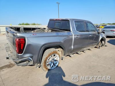 Trzecie zdjęcie samochodu z tyłu: 2021 GMC SIERRA K1500 SLT VIN:3GTU9DET7MG211182 - miniatura