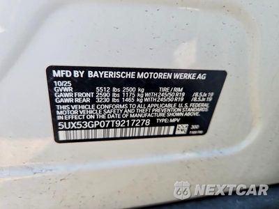 Zdjęcie 13 z 13 samochodu: 2026 BMW X3 30 XDRIVE VIN:5UX53GP07T9217278 - miniatura