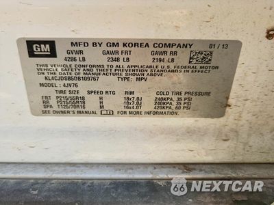 Zdjęcie 13 z 13 samochodu: 2013 BUICK ENCORE PREMIUM VIN:KL4CJDSB5DB109767 - miniatura