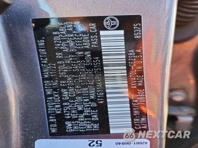 Zdjęcie 12 z 12 samochodu: 2023 TOYOTA CAMRY SE VIN:4T1G11AK4PU751554 - miniatura
