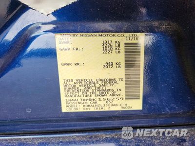Zdjęcie 12 z 12 samochodu: 2017 NISSAN ALTIMA 2.5 SR VIN:1N4AL3AP6HC156259 - miniatura