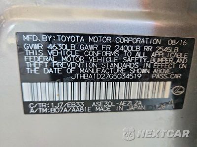 Zdjęcie 12 z 12 samochodu: 2016 LEXUS IS 200T VIN:JTHBA1D27G5034519 - miniatura