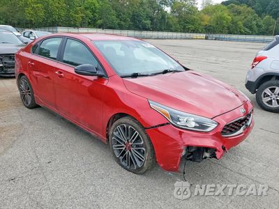 Czwarte zdjęcie samochodu z boku: 2021 KIA FORTE GT VIN:3KPF44AC2ME417423 - miniatura