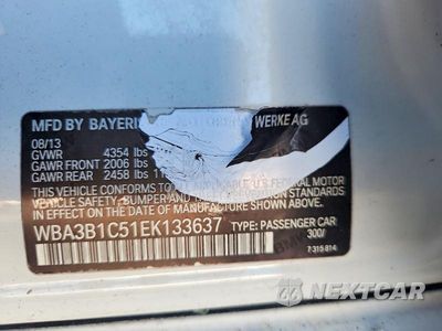 Zdjęcie 12 z 12 samochodu: 2014 BMW 320 I VIN:WBA3B1C51EK133637 - miniatura