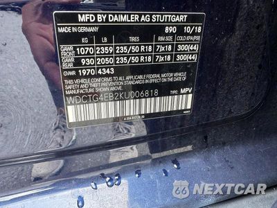 Zdjęcie 12 z 12 samochodu: 2019 MERCEDES-BENZ GLA 250 VIN:WDCTG4EB2KU006818 - miniatura