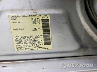 Zdjęcie 12 z 12 samochodu: 2014 NISSAN ALTIMA 2.5 S VIN:1N4AL3AP9EC401213 - miniatura