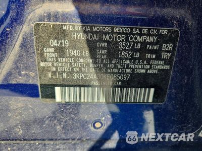 Zdjęcie 13 z 13 samochodu: 2019 HYUNDAI ACCENT SE VIN:3KPC24A30KE085097 - miniatura