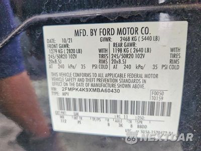 Zdjęcie 13 z 13 samochodu: 2021 FORD EDGE TITANIUM VIN:2FMPK4K9XMBA60430 - miniatura