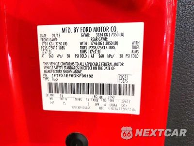 Zdjęcie 12 z 12 samochodu: 2013 FORD F150 SUPER CAB VIN:1FTFX1EF6DKF99182 - miniatura