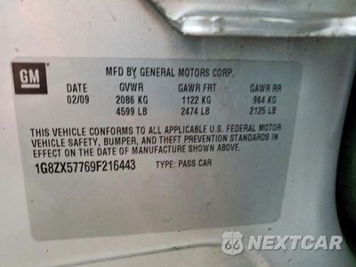Zdjęcie 12 z 12 samochodu: 2009 SATURN AURA XR VIN:1G8ZX57769F216443 - miniatura