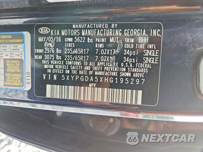 Zdjęcie 12 z 12 samochodu: 2017 KIA SORENTO LX V6 VIN:5XYPGDA5XHG195297 - miniatura