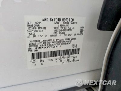 Zdjęcie 14 z 14 samochodu: 2015 FORD EDGE TITANIUM VIN:2FMTK4K93FBB53033 - miniatura