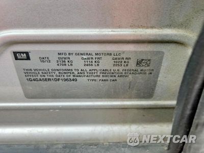 Zdjęcie 12 z 12 samochodu: 2013 BUICK LACROSSE VIN:1G4GA5ER1DF196349 - miniatura