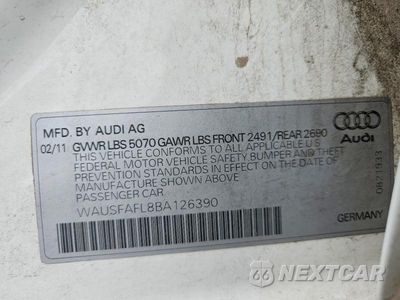 Zdjęcie 12 z 12 samochodu: 2011 AUDI A4 PREMIUM VIN:WAUSFAFL8BA126390 - miniatura