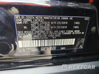 Zdjęcie 13 z 13 samochodu: 2025 TOYOTA RAV4 XLE PREMIUM VIN:2T3A1RFV9SC581894 - miniatura