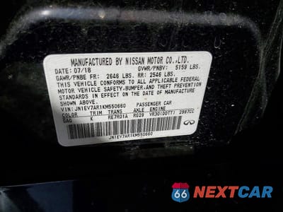 Zdjęcie 12 z 12 samochodu: 2019 INFINITI Q50 3.0T SPORT VIN:JN1EV7AR1KM550660 - miniatura