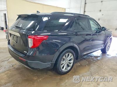 Trzecie zdjęcie samochodu z tyłu: 2020 FORD EXPLORER XLT VIN:1FMSK8DH3LGA79320 - miniatura