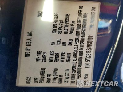 Zdjęcie 12 z 12 samochodu: 2022 TESLA MODEL 3 VIN:5YJ3E1EB8NF301011 - miniatura