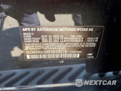 Zdjęcie 13 z 13 samochodu: 2015 BMW X5 XDRIVE35I VIN:5UXKR0C58F0K54276 - miniatura