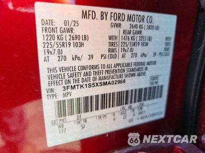 Zdjęcie 13 z 13 samochodu: 2025 FORD MUSTANG MACH-E SELECT VIN:3FMTK1S5XSMA02968 - miniatura