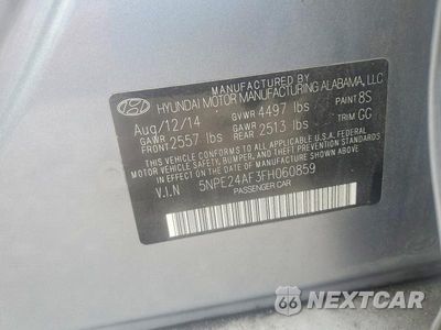 Zdjęcie 12 z 12 samochodu: 2015 HYUNDAI SONATA SE VIN:5NPE24AF3FH060859 - miniatura